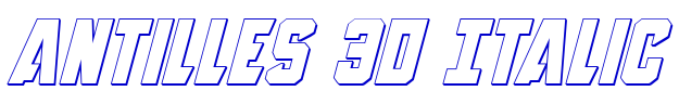 Antilles 3D Italic шрифт